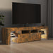 Comodă TV cu lumini LED, stejar fumuriu 140x36,5x40 cm - WALTI WALTI