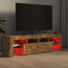 Comodă TV cu lumini LED, stejar fumuriu 140x36,5x40 cm - WALTI WALTI
