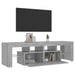 Comodă TV cu lumini LED, gri sonoma, 140x36,5x40 cm - WALTI WALTI
