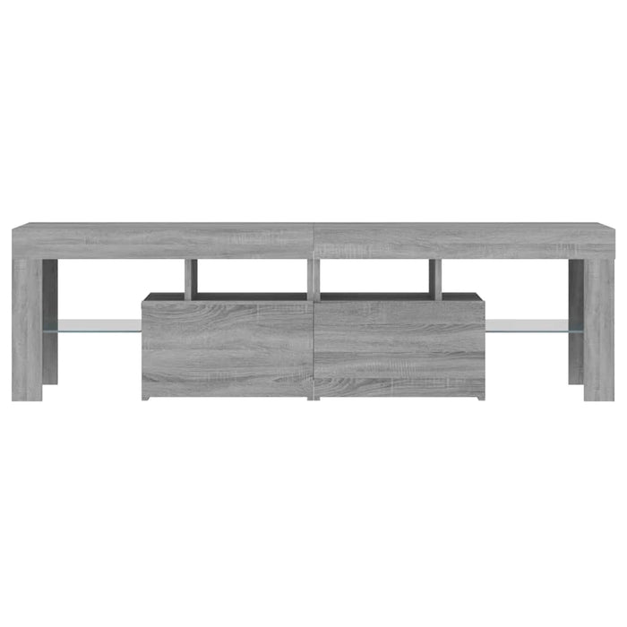 Comodă TV cu lumini LED, gri sonoma, 140x36,5x40 cm - WALTI WALTI