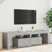 Comodă TV cu lumini LED, gri sonoma, 140x36,5x40 cm - WALTI WALTI