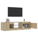 Comodă TV cu lumini LED, stejar fumuriu, 140x40x36 cm - WALTI WALTI