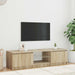 Comodă TV cu lumini LED, stejar fumuriu, 140x40x36 cm - WALTI WALTI