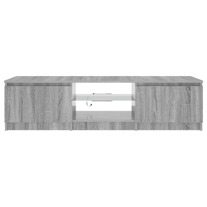 Comodă TV cu lumini LED, gri sonoma, 140x40x36 cm - WALTI WALTI
