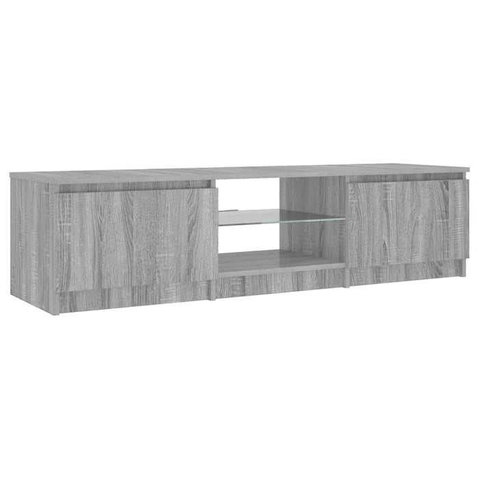 Comodă TV cu lumini LED, gri sonoma, 140x40x36 cm - WALTI WALTI