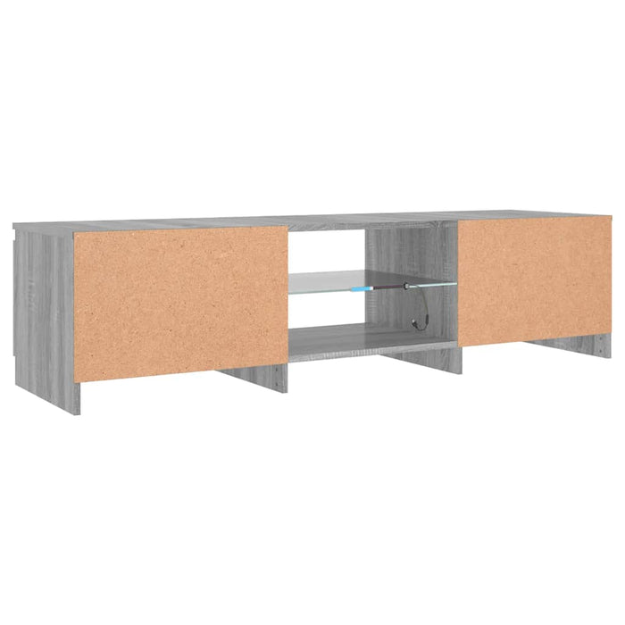 Comodă TV cu lumini LED, gri sonoma, 140x40x36 cm - WALTI WALTI