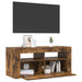 Comodă TV cu lumini LED, stejar fumuriu, 90x35x40 cm - WALTI WALTI