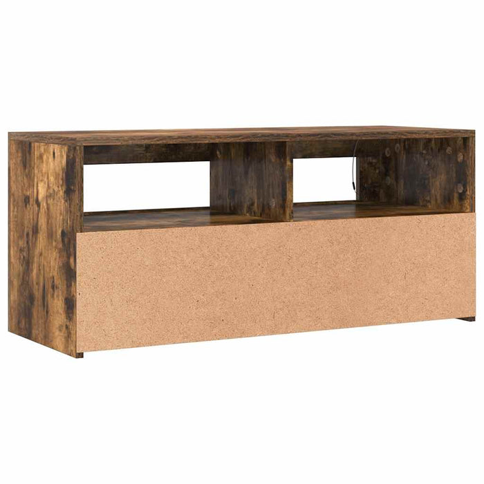 Comodă TV cu lumini LED, stejar fumuriu, 90x35x40 cm - WALTI WALTI