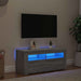 Comodă TV cu lumini LED, gri sonoma, 90x35x40 cm - WALTI WALTI