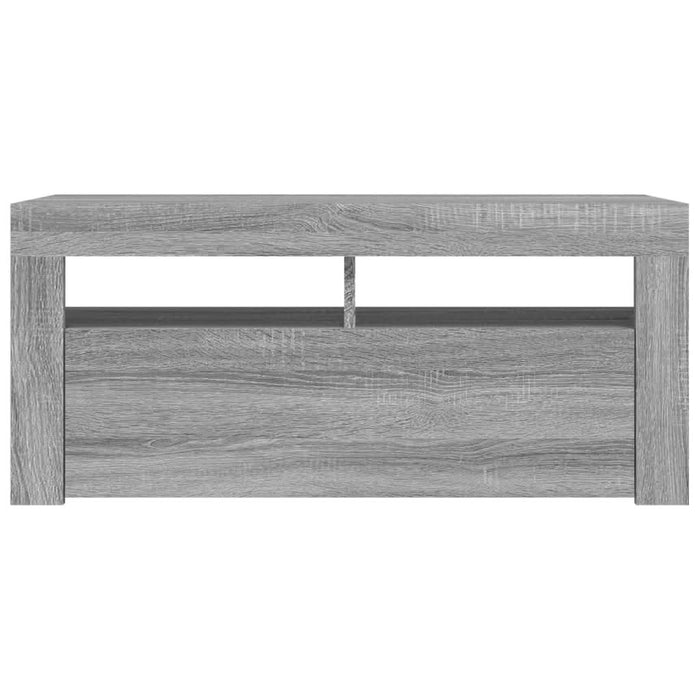 Comodă TV cu lumini LED, gri sonoma, 90x35x40 cm - WALTI WALTI