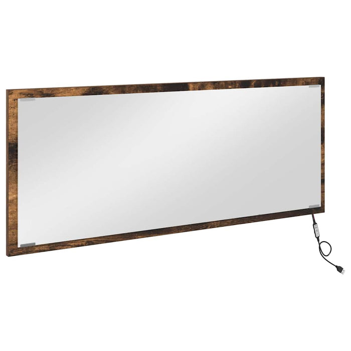 Oglindă Pe perete Stejar afumat 90 x 8.5 x 37 cm Lemn compozit - WALTI WALTI