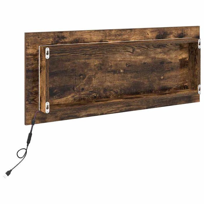 Oglindă Pe perete Stejar afumat 90 x 8.5 x 37 cm Lemn compozit - WALTI WALTI