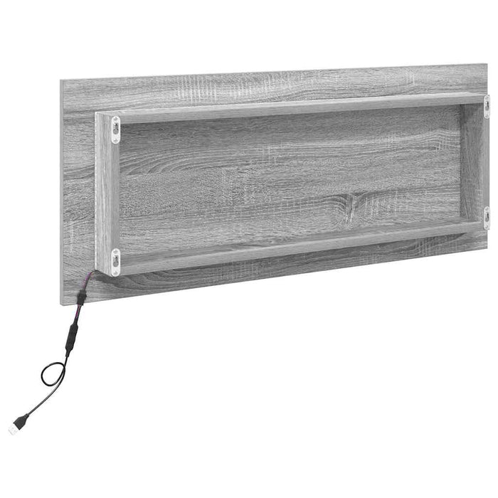 Oglindă Pe perete sonoma gri 90 x 8.5 x 37 cm Lemn compozit - WALTI WALTI