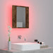 Dulap cu oglindă de baie LED, stejar fumuriu, 40x12x45 cm, lemn - WALTI WALTI