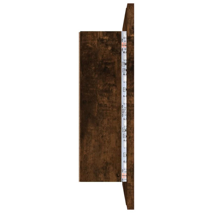 Dulap cu oglindă & LED stejar fumuriu 60x12x45 cm lemn compozit - WALTI WALTI