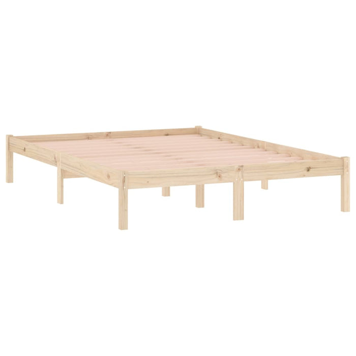 Cadru de pat fără saltea, 137x190 cm, lemn masiv pin complet - WALTI WALTI