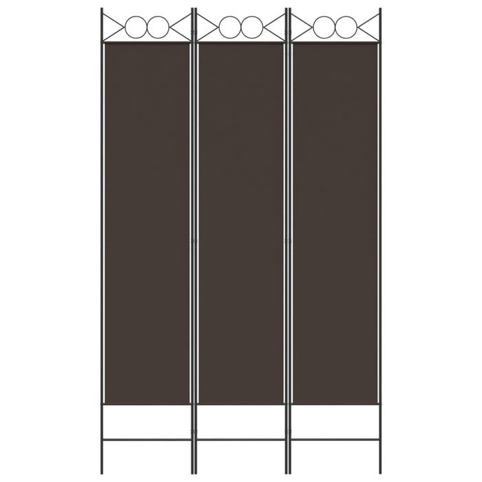 Paravan de cameră cu 3 panouri, maro, 120x200 cm, textil WALTI