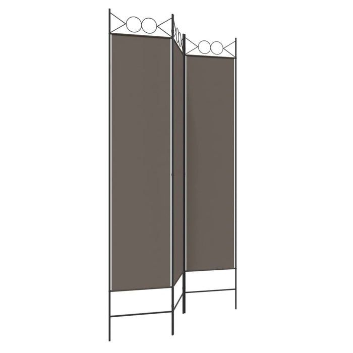 Paravan de cameră cu 3 panouri, antracit, 120x200 cm, textil - WALTI WALTI