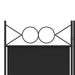 Paravan de cameră cu 3 panouri, negru, 120x200 cm, textil - WALTI WALTI