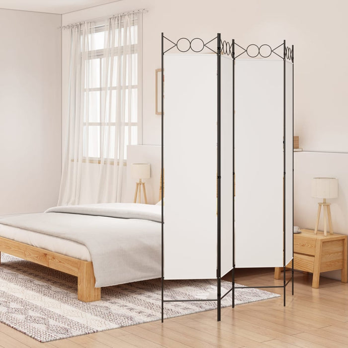 Paravan de cameră cu 4 panouri, alb, 160x200 cm, textil - WALTI WALTI