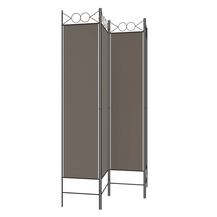 Paravan de cameră cu 4 panouri, antracit, 160x200 cm, textil - WALTI WALTI
