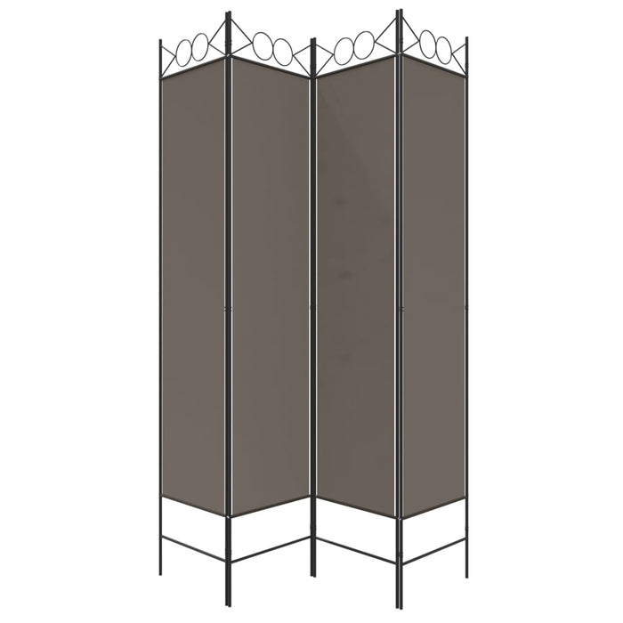 Paravan de cameră cu 4 panouri, antracit, 160x200 cm, textil - WALTI WALTI