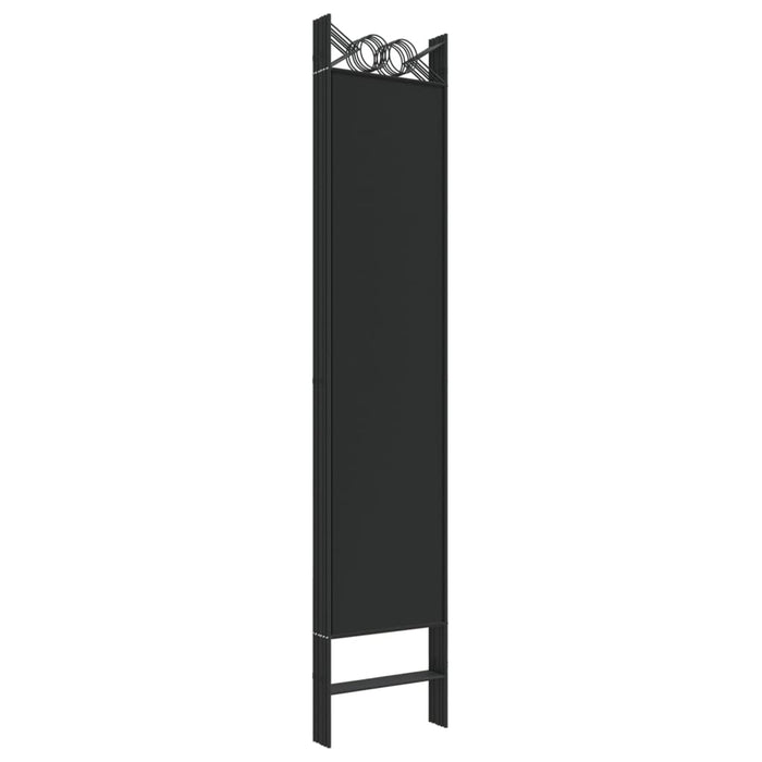 Paravan de cameră cu 6 panouri, negru, 240x200 cm, textil - WALTI WALTI