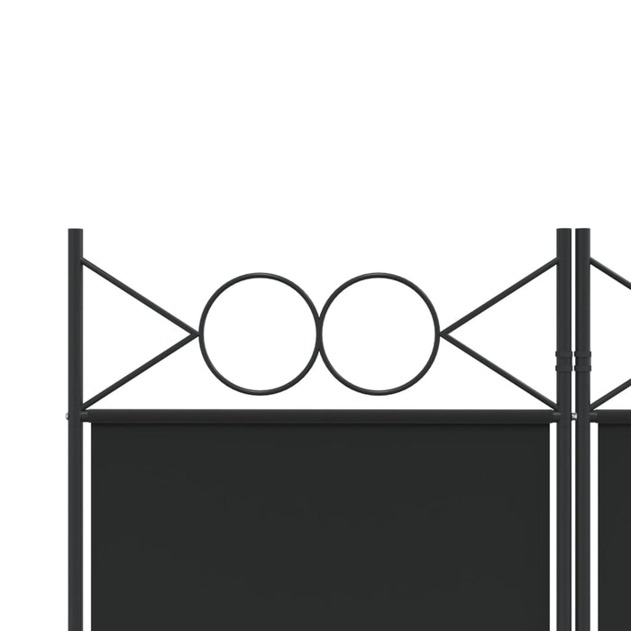 Paravan de cameră cu 6 panouri, negru, 240x200 cm, textil - WALTI WALTI