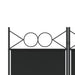 Paravan de cameră cu 6 panouri, negru, 240x200 cm, textil - WALTI WALTI