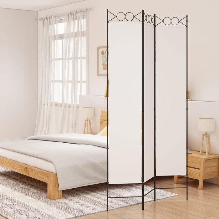 Paravan de cameră cu 3 panouri, alb, 120x220 cm, textil - WALTI WALTI