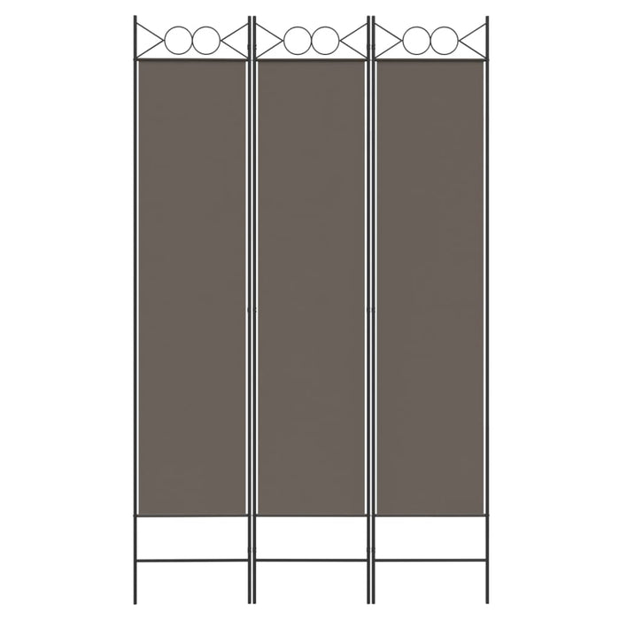 Paravan de cameră cu 3 panouri, antracit, 120x220 cm, textil - WALTI WALTI