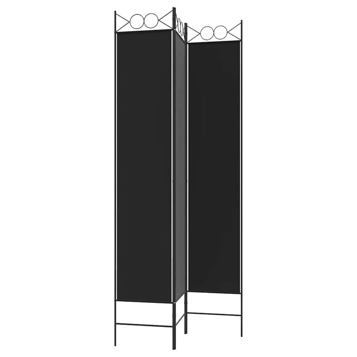 Paravan de cameră cu 3 panouri, negru, 120x220 cm, textil - WALTI WALTI