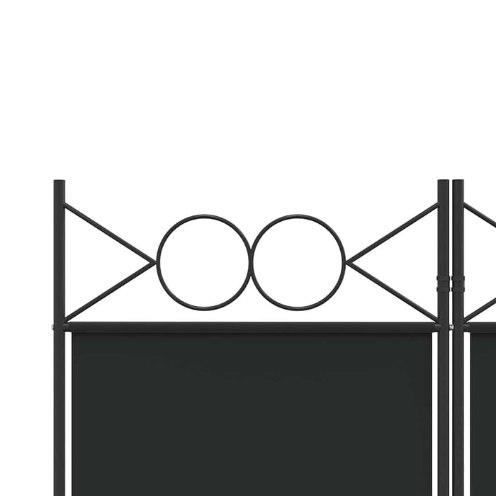 Paravan de cameră cu 3 panouri, negru, 120x220 cm, textil - WALTI WALTI