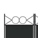 Paravan de cameră cu 3 panouri, negru, 120x220 cm, textil - WALTI WALTI