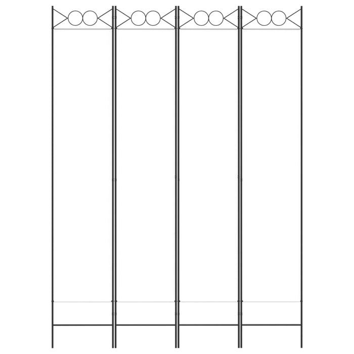 Paravan de cameră cu 4 panouri, alb, 160x220 cm, textil - WALTI WALTI