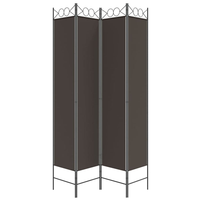 Paravan de cameră cu 4 panouri, maro, 160x220 cm, textil WALTI