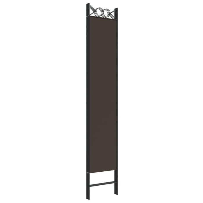 Paravan de cameră cu 4 panouri, maro, 160x220 cm, textil WALTI
