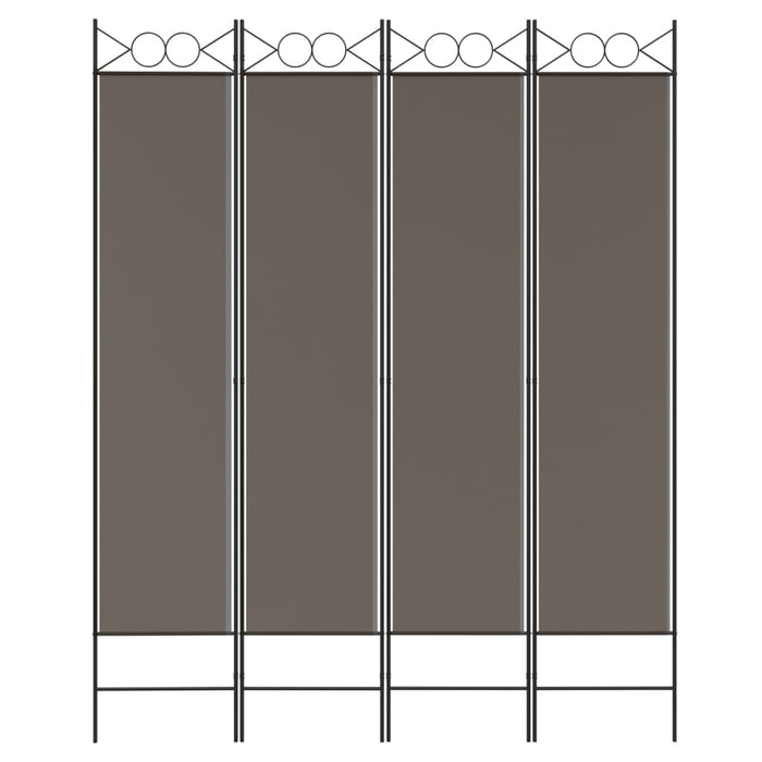 Paravan de cameră cu 4 panouri, antracit, 160x220 cm, textil - WALTI WALTI