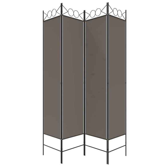 Paravan de cameră cu 4 panouri, antracit, 160x220 cm, textil - WALTI WALTI