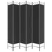 Paravan de cameră cu 6 panouri, negru, 240x220 cm, textil - WALTI WALTI