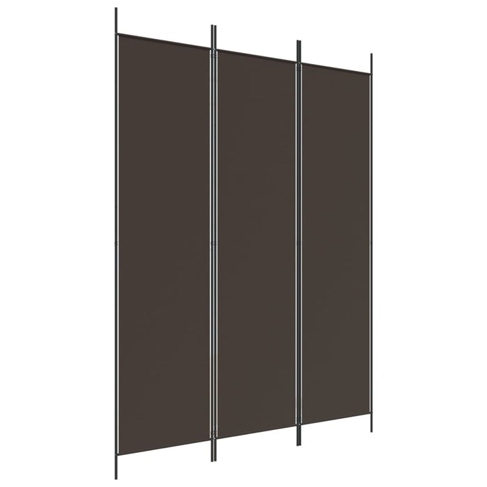 Paravan de cameră cu 3 panouri, maro, 150x200 cm, textil WALTI