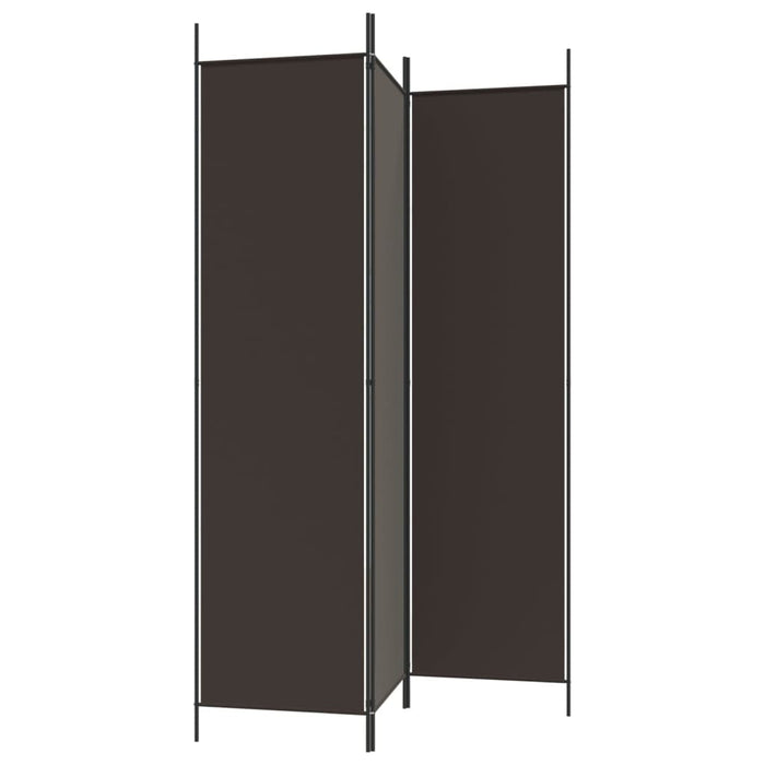 Paravan de cameră cu 3 panouri, maro, 150x200 cm, textil WALTI