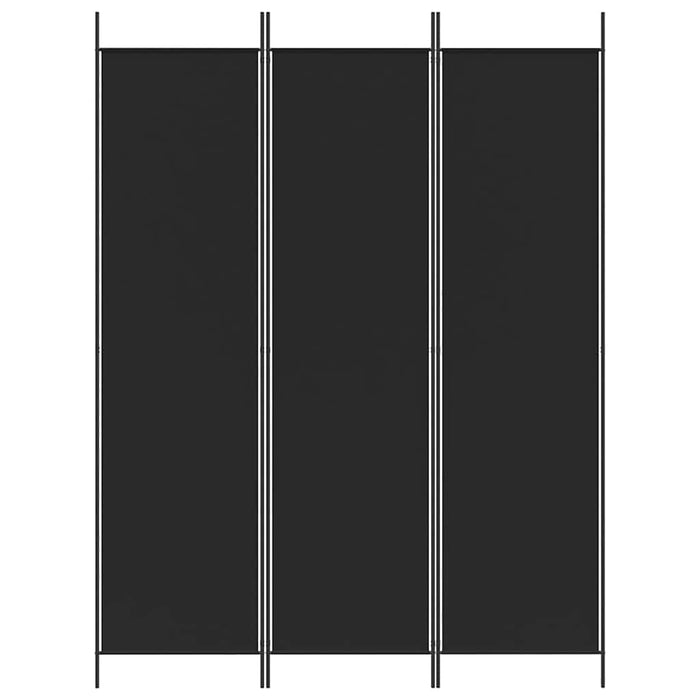 Paravan de cameră cu 3 panouri, negru, 150x200 cm, textil - WALTI WALTI