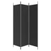 Paravan de cameră cu 3 panouri, negru, 150x200 cm, textil - WALTI WALTI