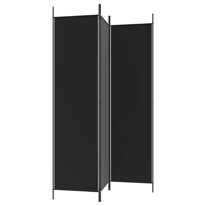 Paravan de cameră cu 3 panouri, negru, 150x200 cm, textil - WALTI WALTI