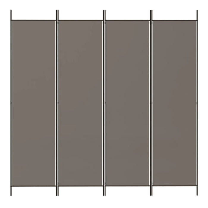 Paravan de cameră cu 4 panouri, antracit, 200x200 cm, textil - WALTI WALTI