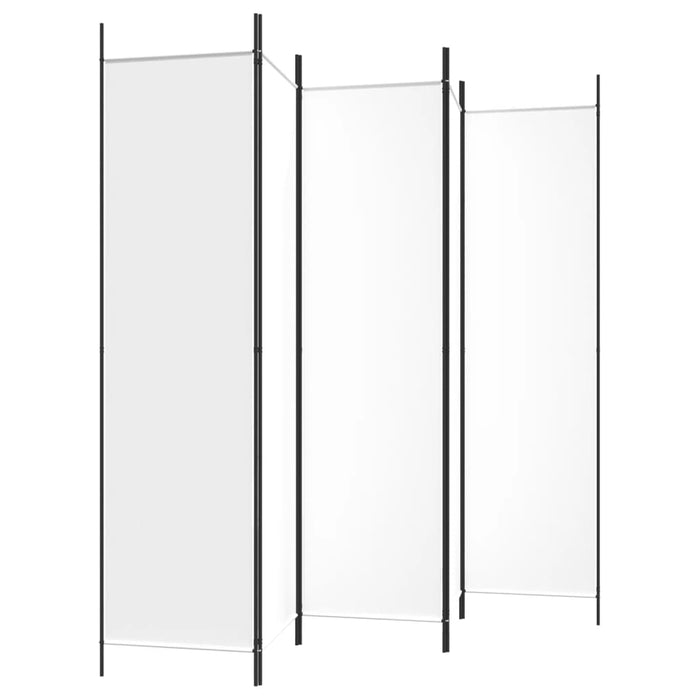 Paravan de cameră cu 5 panouri, alb, 250x200 cm, textil - WALTI WALTI