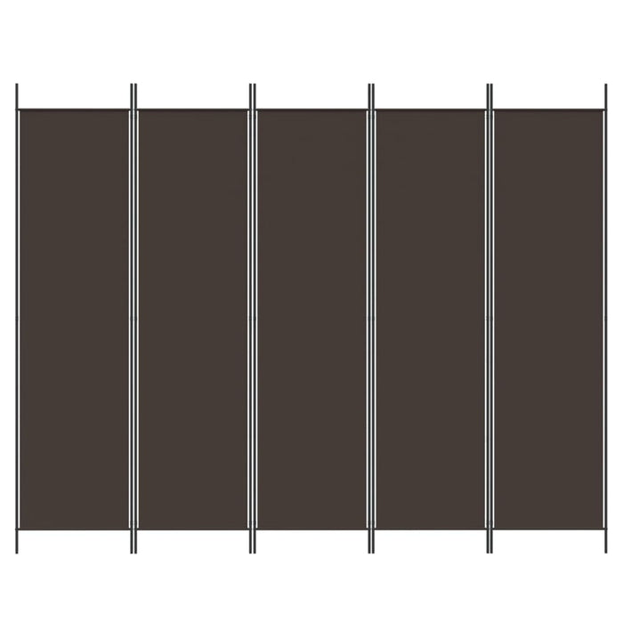 Paravan de cameră cu 5 panouri maro 250x200 cm material textil - WALTI WALTI