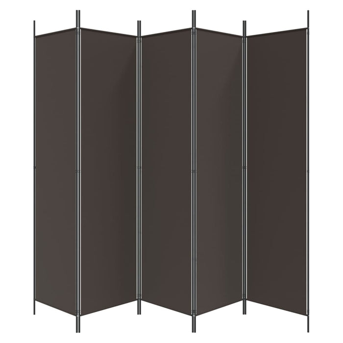 Paravan de cameră cu 5 panouri maro 250x200 cm material textil - WALTI WALTI
