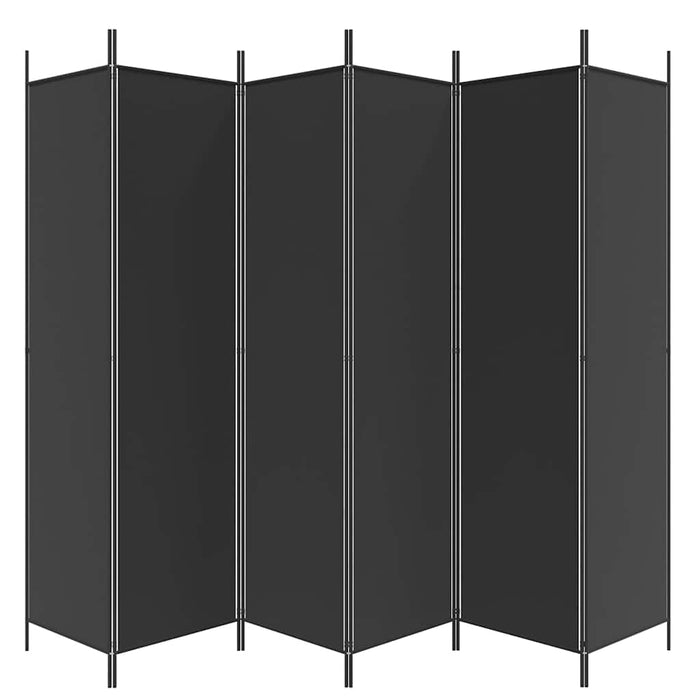 Paravan de cameră cu 6 panouri, negru, 300x200 cm, textil - WALTI WALTI